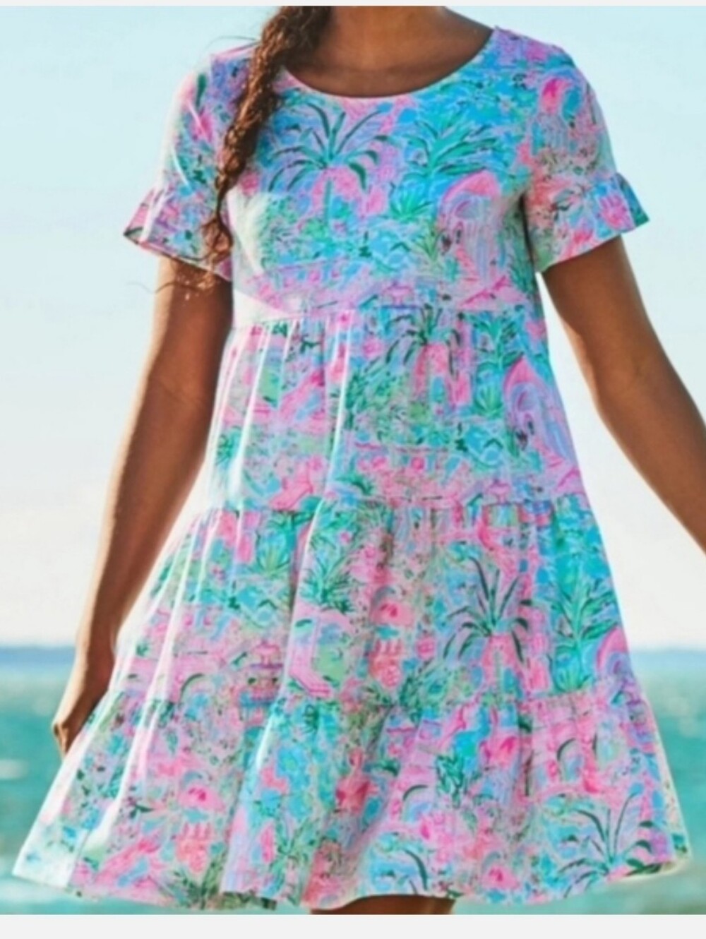 BNWOT Lilly Pulitzer Jodee Bali Blue Spotted On Worth